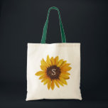 Bolsa de toga con monograma girasol acuarela<br><div class="desc">El diseño de la bolsa de tote floral presenta una hermosa imagen de girasol pintada. Haga clic en el botón personalizar para obtener más flexibilidad al mover/escalar las imágenes y modificar el texto. En nuestra tienda, zazzle.com/doodlelulu*, podrá encontrar variantes de este diseño, colores adicionales y productos de coordinación. Contáctenos si...</div>