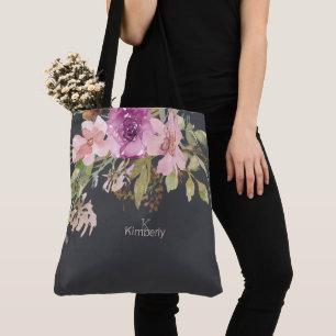 Bolsa De Toga Inicial De Monograma Púrpura Dusto R