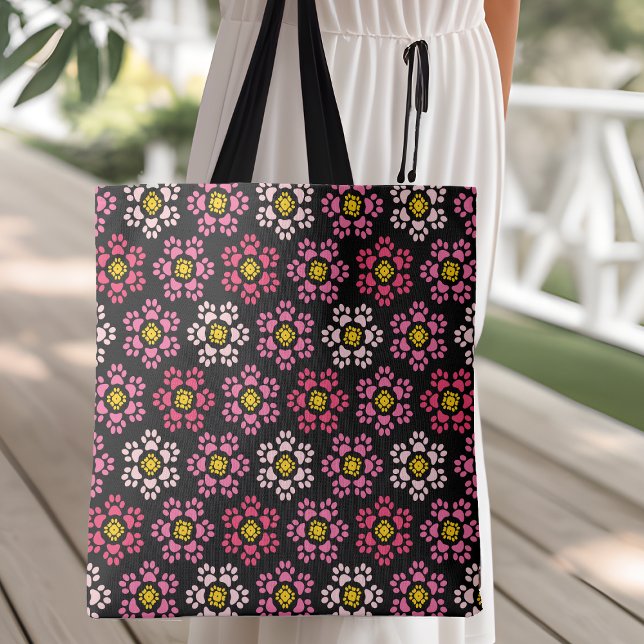 Bolsa de Toque de la impresión de pata roja y rosa (Subido por el creador)