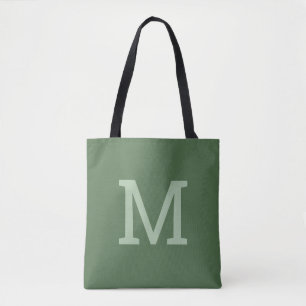 Bolsa de Toque Inicial del Monograma Verde Sage bo