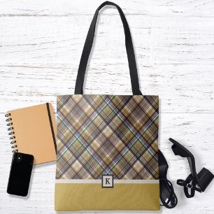 Bolsa de Toque Monograma Tocada Preppy Earth Tones