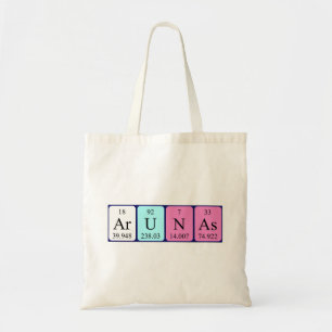 Bolsa de toscas con nombre de tabla periódica de A