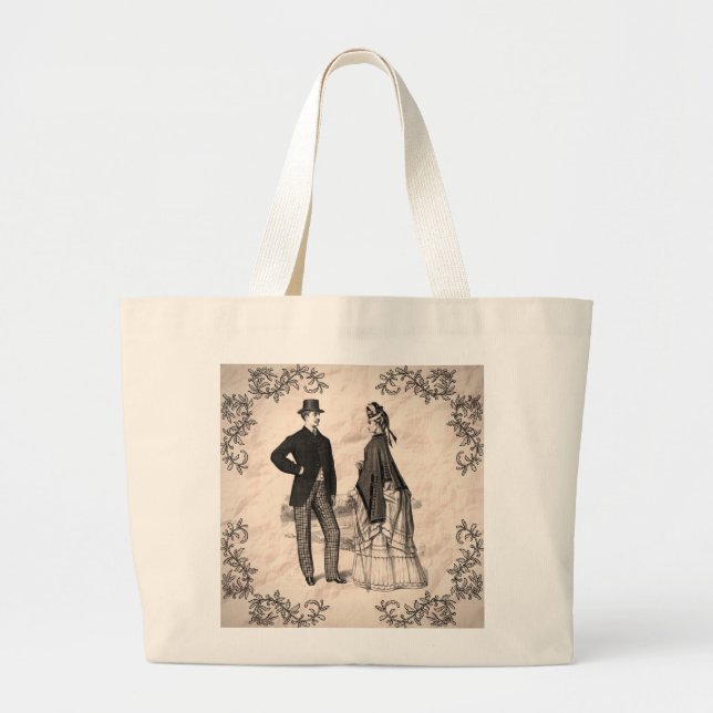Bolsa de toscas de diseño victoriano de doble vint (Frente)