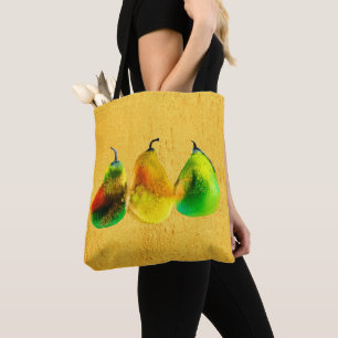 Bolsa de toscas de la fruta verde de la acuarela p
