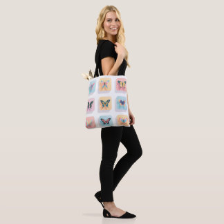 Bolsa de toscas retro con mariposa