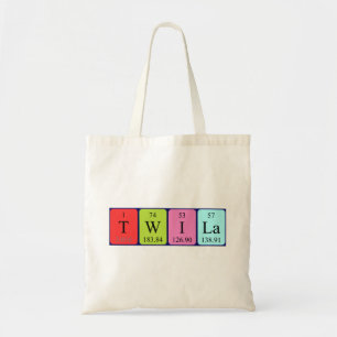 Bolsa de toscina con nombre de tabla periódica de