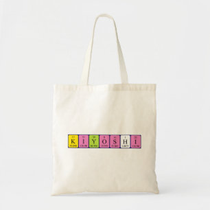 Bolsa de toscina con nombre de tabla periódico Kiy