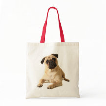 Bolsa De Tosta De Canvas De Perro De Pug