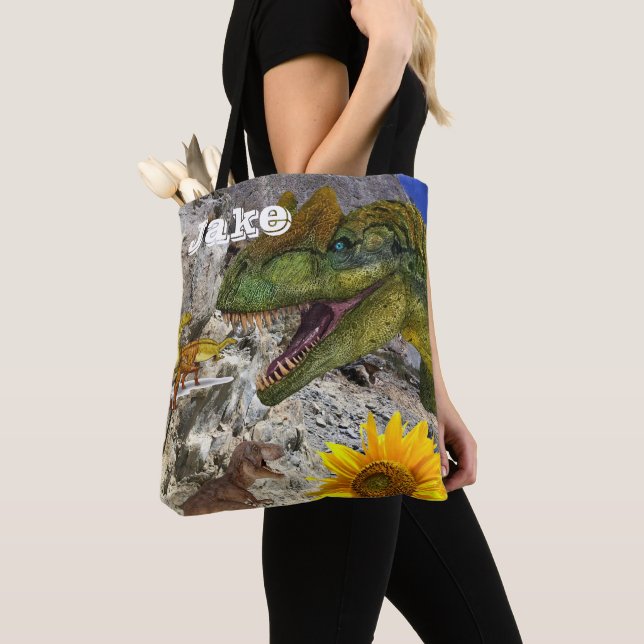 Bolsa De Tosta De Dinosaurio Floral De Girasol (Detalle)