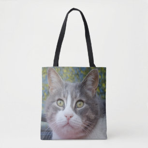 Bolsa De Tosta De Gato Blanco Gris