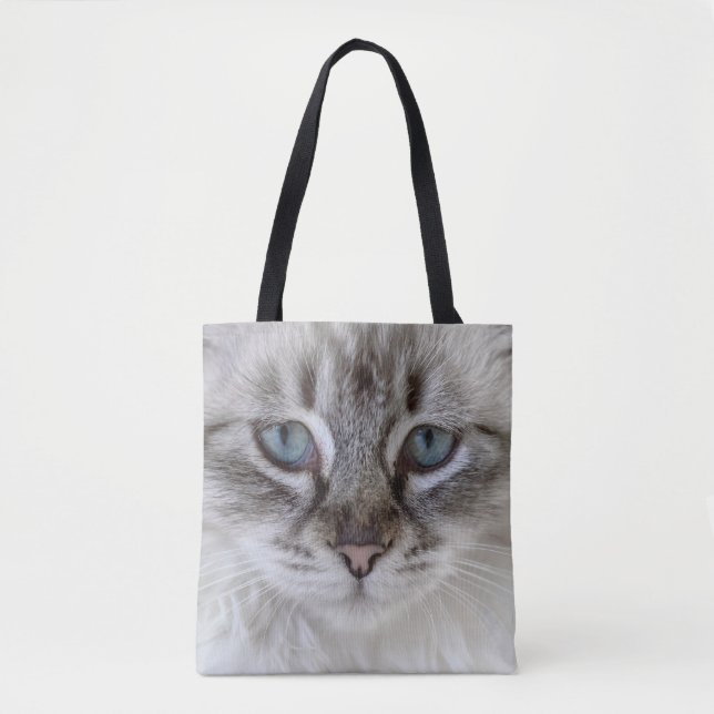 Bolsa De Tosta De Gato De Ojos Azules (Anverso)