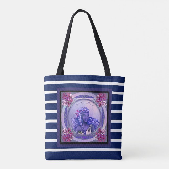 Bolsa De Tosta De La Sirena Del Océano Púrpura (Reverso)