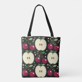 Bolsa De Tosta De Manzanas Verdes Y Cerezas Rojas