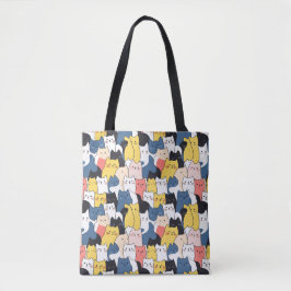 Bolsa De Tosta De Patrón De Gato Multicolor Cuader