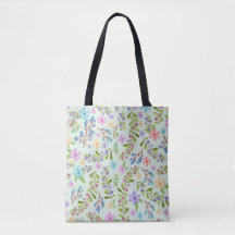 Bolsa De Tosta De Patrón Floral De Twigs De Twigs 