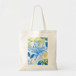 Bolsa De Tosta Floral Azul Amarillo De Mamá