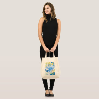 Bolsa De Tosta Floral Azul Amarillo De Mamá