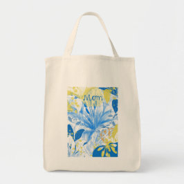 Bolsa De Tosta Floral Azul Amarillo De Mamá