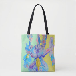 Bolsa De Tosta Floral Flor Azul Iris Watercolor Az