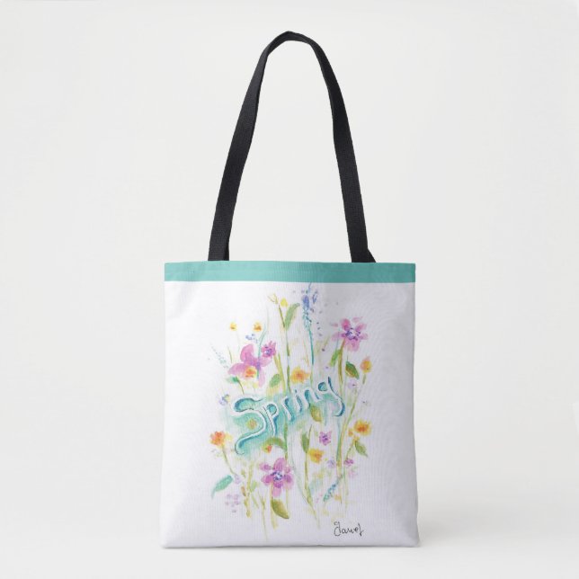 Bolsa de tota de flor, bolsa de lona (Anverso)