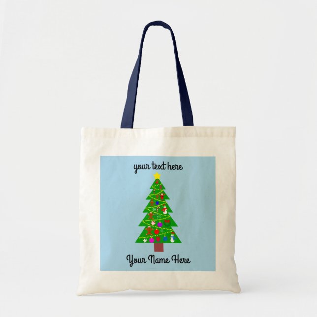 Bolsa de Tote #1 del árbol de Navidad (Frente)