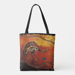 Bolsa de Tote aborigen salvaje de Emu