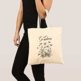 Bolsa de Tote - Abuela Flores silvestres