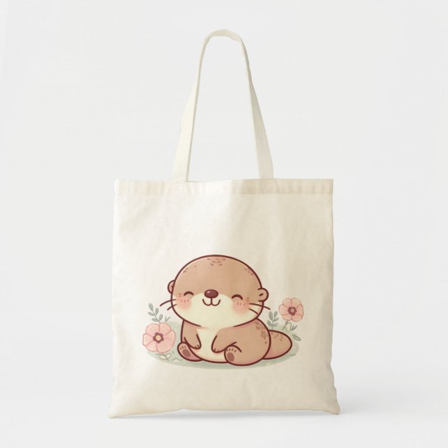 Bolsa De Tote Adorable Pastel Otter - Kawaii Cute  (Frente)