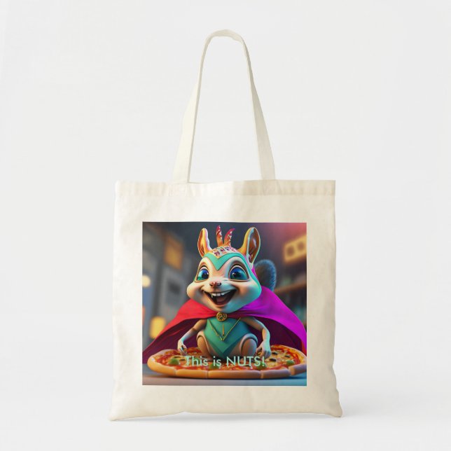 Bolsa De Tote Adorable Squirrel Pizza Nueces Tote (Frente)