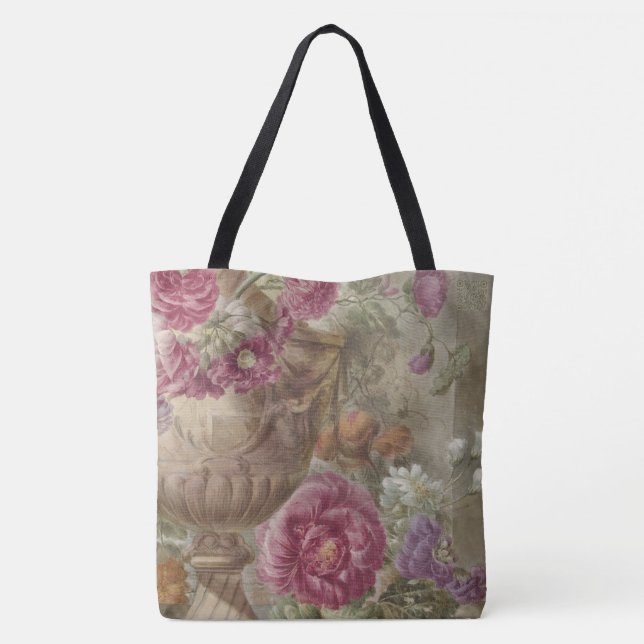 Bolsa de Tote Antiguo Floral (Reverso)
