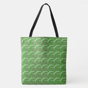 Bolsa de Tote (ao) - Anillos verdes Kaleidoscope
