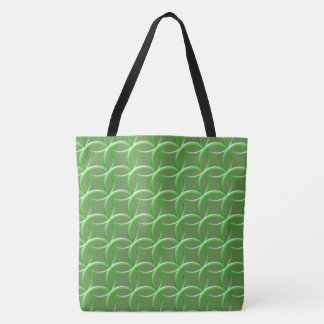 Bolsa de Tote (ao) - Anillos verdes Kaleidoscope