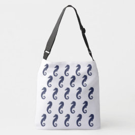 Bolsa de Tote (ao) - Caballos marinos en azul