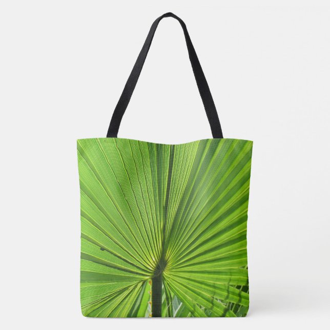 Bolsa de Tote (ao) - Fanco verde de palmera (Reverso)
