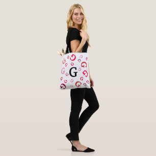 Bolsa de Tote (ao) - Letras despedazadas en rojos