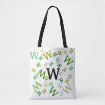 Bolsa de Tote (ao) - Letras despedazadas en verde
