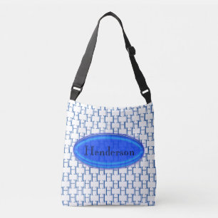 Bolsa de Tote (ao) - placa de nombre azul e inicia