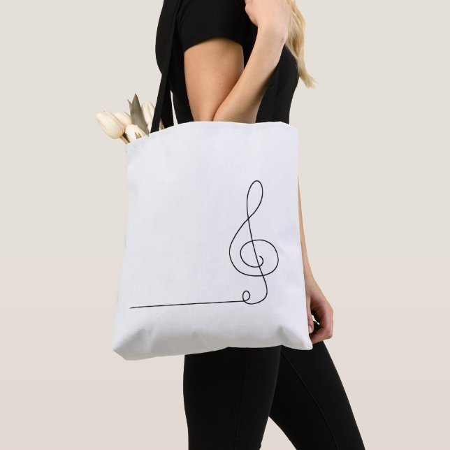 Bolsa de Tote: Arte de Línea (flauta) (Detalle)