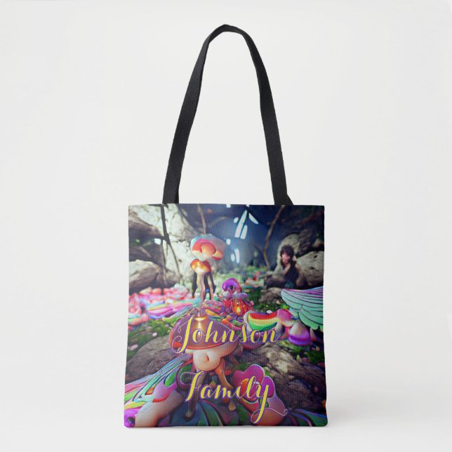 Bolsa de Tote Beach para la Familia personalizado  (Anverso)