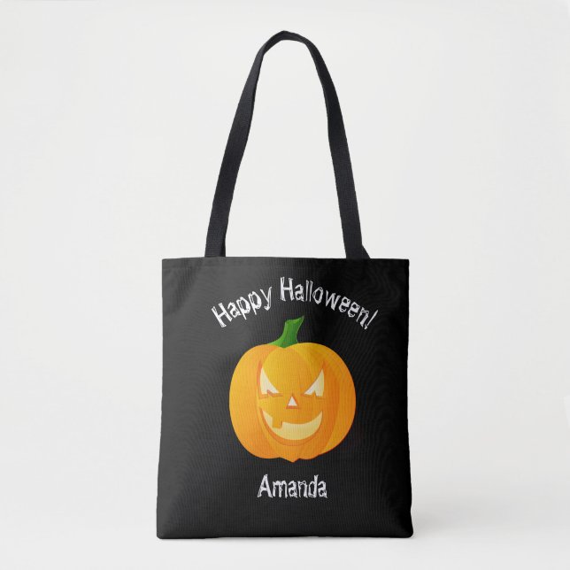 Bolsa de Tote Black Happy Halloween (Anverso)