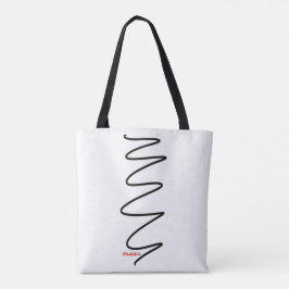 Bolsa De Tote Blanca Flux Swirl - Negro