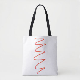 Bolsa De Tote Blanca Flux Swirl - Rojo