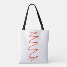 Bolsa De Tote Blanca Flux Swirl - Rojo