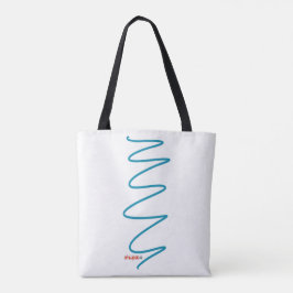 Bolsa De Tote Blanca Flux Swirl - Verde azulado