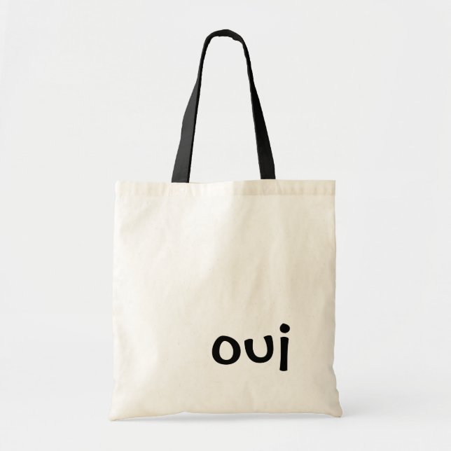Bolsa de tote blanca y negra (Frente)