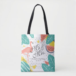 Bolsa de Tote Boda Tropical Personalizada