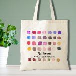Bolsa de Tote colorida de un profesor personalizad<br><div class="desc">Esta bolsa está decorada con una colorida acuarela y está dedicada al mejor profesor del mundo. Personalizable fácil. Para seguir editando, utilice la Herramienta de diseño para cambiar el tipo de letra, el tamaño de la fuente o el color. Porque creamos nuestra obra de arte no encontrarás esta imagen exacta...</div>