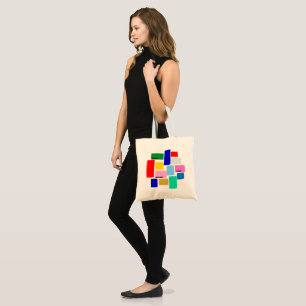 BOLSA DE TOTE COLORIDO DE BALDOSAS