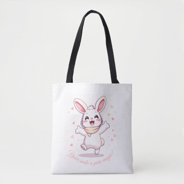 Bolsa de Tote - Compra estética de conejo pastel l (Anverso)