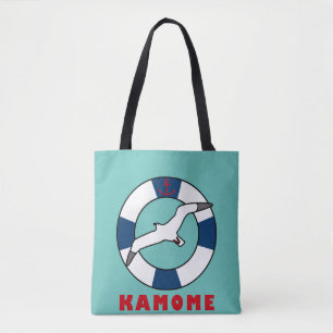 Bolsa de Tote con anillo de gaviota y de natación